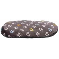 Trixie Oválný polštář JIMMY 95 x 60 cm šedý s tlapkami