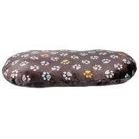 Trixie Oválný polštář JIMMY 110 x 70 cm šedý s tlapkami