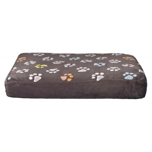 Trixie Obdelníkový polštář JIMMY 80 x 55 cm šedý s tlapkami