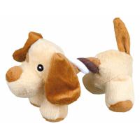 Trixie Plyšový pejsek/slon s bavlněnou šňůrou 17cm
