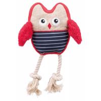 Trixie Plyšovo-látková sova - různé barvy 24 cm