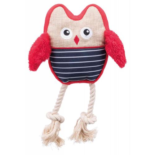 Trixie Plyšovo-látková sova - různé barvy 24 cm