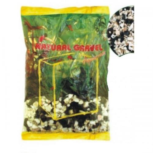 Akvarijní písek 2kg černobílý