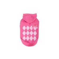 Pinkaholic Argyle Hood mikina - růžová