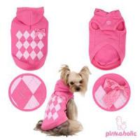 Pinkaholic Argyle Hood mikina - růžová