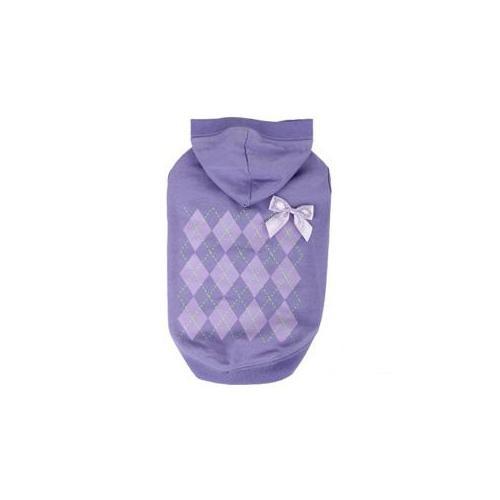 Pinkaholic Argyle Hood mikina - fialová