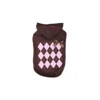 Pinkaholic Argyle Hood mikina - hnědá