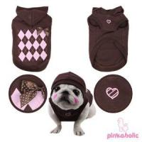 Pinkaholic Argyle Hood mikina - hnědá