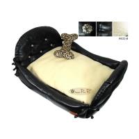 Pretty Pet Imitation Leather Baby Pet pelíšek - černý