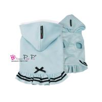 Pretty Pet Black Silk Ribbon Hoddie šaty - modrá