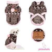 Pinkaholic Winter Shower psí svetr - růžový XXL