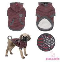 Pinkaholic Prime Hoodie psí svetr - šedý XXL