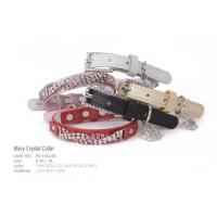 Puppy Angel obojek Wavy Crystal - stříbrný