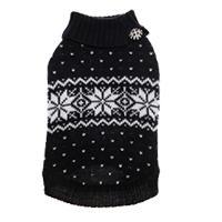 Puppy Angel psí svetr Snowflake Rhinestone - tm.modrý