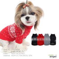 Puppy Angel psí svetr Snowflake Rhinestone - červený