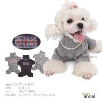Puppy Angel psí svetr Union Jack Turtleneck - šedý