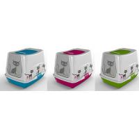 Trendy CAT FUN siluet kryté WC toaleta pro kočky - Kiwigreen