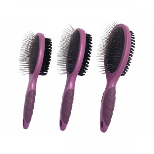 Oboustranný kartáč s ergonomickou rukojetí - střední