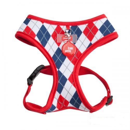 Puppia Argyle Harness A kšíry - červená