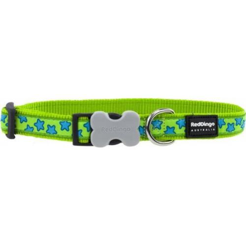 Red Dingo obojek se vzorem 20 - 32 cm, šířka 12 mm - Stars Turquoise