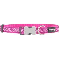 Red Dingo obojek se vzorem 41 - 63 cm, šířka 25 mm - Flanno Hot Pink
