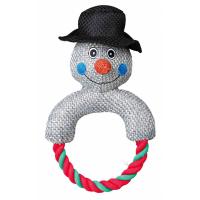 Vánoční figurka santa/sob/sněhulák z vlněné látky