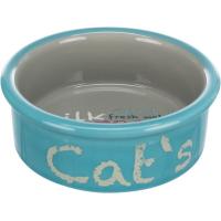 Set keramických misek se stojánkem 2 x 0,3l/12 cm světle šedá/tmavě růžová/světle modrá