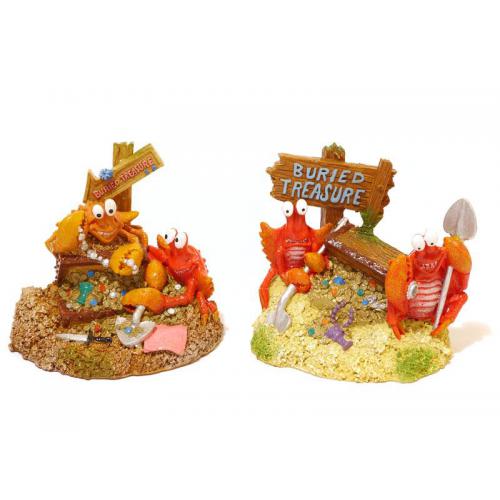 Akvarijní dekorace - krabí poklad
