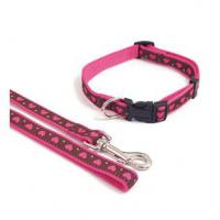 Vodítko růžové se srdíčky 101 x 1,3 cm