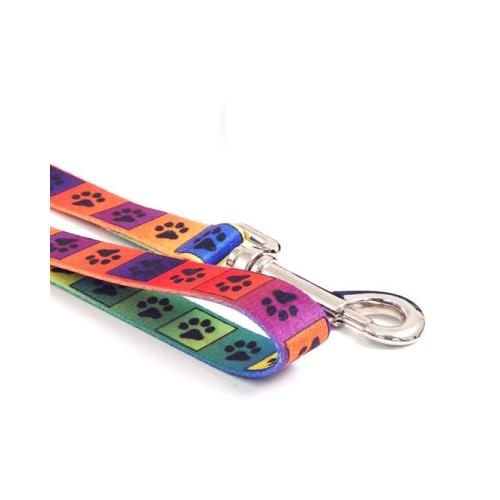 Vodítko barevné s ťapkami 101 x 1,9 cm