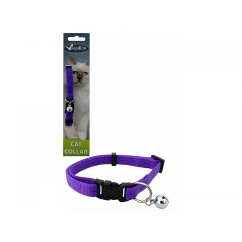 Nastavitelný kočičí obojek Sassy fialový 10mm x 21-33 cm