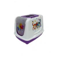 Kočičí záchod Trendy cat Friends forever Fialový 50x42x29 cm