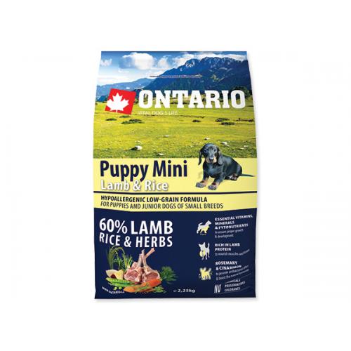 ONTARIO Puppy Mini Lamb&Rice 2,25kg