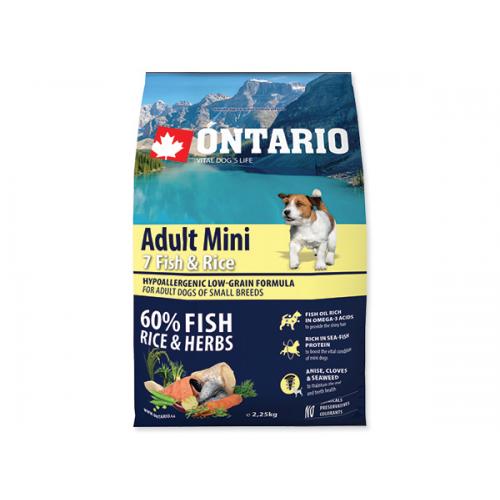 ONTARIO Adult Mini 7 Fish&Rice 2,25kg