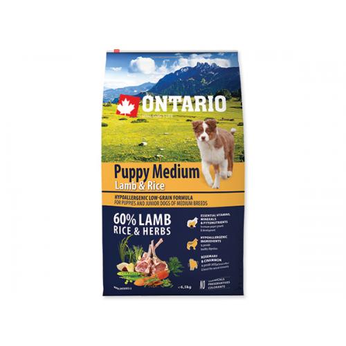 ONTARIO Puppy Medium Lamb&Rice 6,5kg