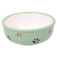 Miska MAGIC CAT keramická kočicí tlapka zelená 13 cm - 0,33 l