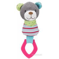 Trixie JUNIOR plyšový medvídek s plastovým kroužkem 23 cm